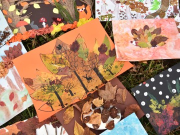 Relacja zdjęciowa z konkursu plastycznego „Barwy jesieni na Wzniesieniach – skarby lasu”, 